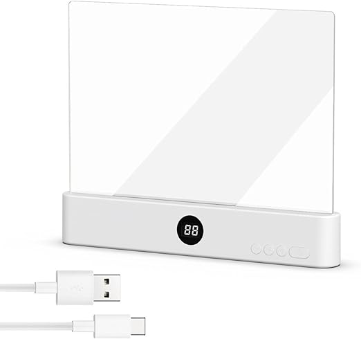 Luz de Lectura LED Recargable para Libros – Lámpara de Lectura Plana con Carga USB, 3 Modos de Color, Temporizador y Protección Ocular.